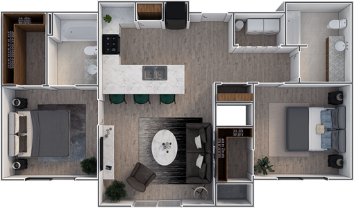 Two Bedroom / Two Bath